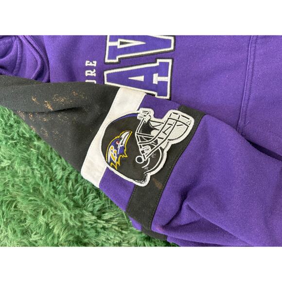 Baltimore Ravens Y2K NFL Purple Sz L Sweatshirt Hoodie Unisex Men Women - Picture 10 of 12
